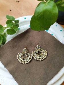 Pearl & Stone Statement Earrings