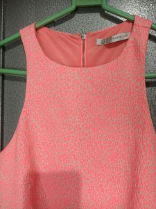 Zara Trafaluc Neon Bright Coral Cheetah Tank Top😍