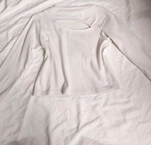 White Cut Out Top 🤍