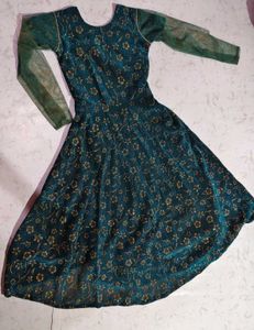 Today&#39;s Sell 🎉🎉🎉 Teal Embroidered Anarkali Suit