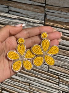Yellow Flower Earrings