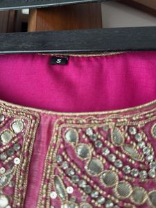 Pink Embroidered Kurta