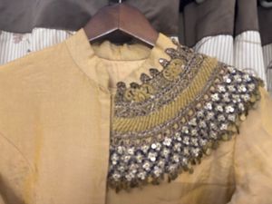 Embroidered tara work  Party gown