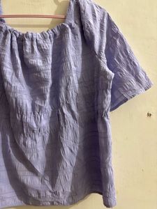 lavender peplum top