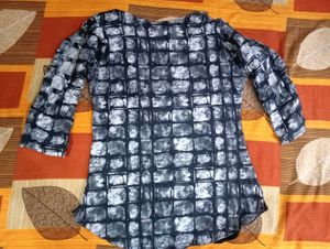 Black Check Top