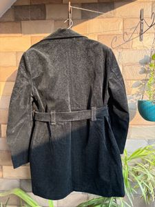 Elegant Black Velvet Coat