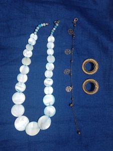 Small Earrings, Wrist Chain, Neckpiece