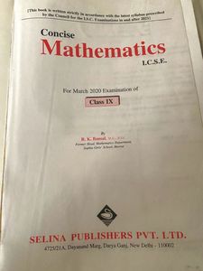 Concise Mathematics Class Ninth  🔴