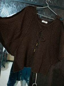 Shimmery Woolen Crepe Top