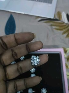White AD Stone Ring