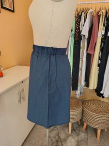 Blue Embroidered Sleeve Co-ords Set