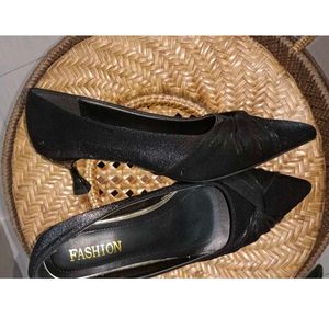 Satin Kitten Pumps