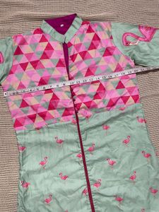 Flamingo Print Kurta
