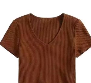 Women's Crop V-neck top