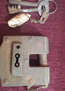 Vintage Padlock with Keys 1930s