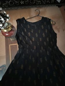 Black Umbrella Cut Kurti