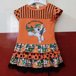 Little Pony Frock For Girls.