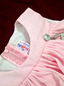 Girls Party Wear Frok Pink