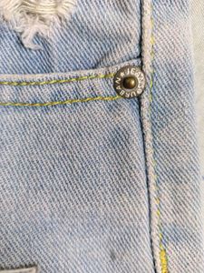 Ripped Denim Shorts