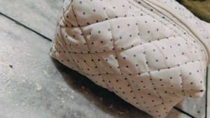 Polka Dot Quilted Cosmetic Bags