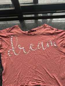 Graphic Print Distressed Tee
