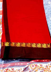 Elegant Red Saree 3