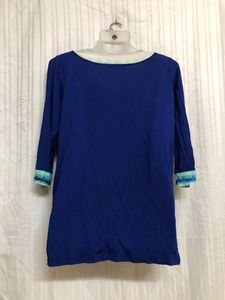 Gigliorosso Blue Half Sleeve Top