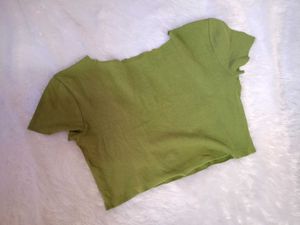 Green Zara Basic Tee