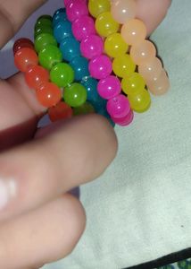 Colorful Beaded Bracelets with Evil Eye Detail (Se