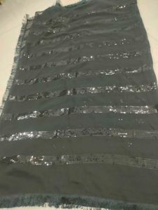 Black Sequinned Saree🖤