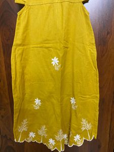🌻Mustard Embroidered Dress