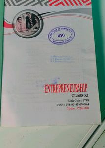 ENTREPRENEURSHIP FOR COMMERCE CLASS XI