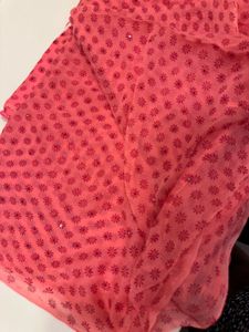 Beautiful Pretty Pink Beaded Saree