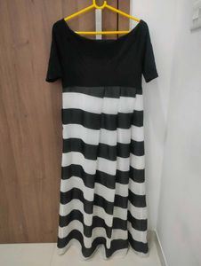Black &amp; White Striped Dress