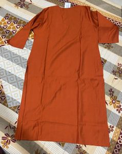 🧡🤍Orange kurta pant Set With Dupatta 🤍🧡