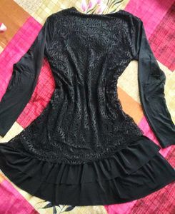 Black Lace Long Sleeve Dress
