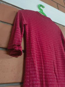 Glittery Stylish Red Top