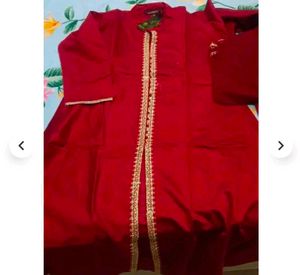 Red Embroidered Salwar Kameez