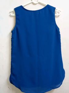 Women Embroidered Blue Top
