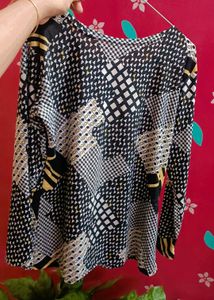 Patterned Long Sleeve Top