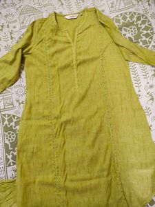 Biba Olive Green Kurti and Salwar