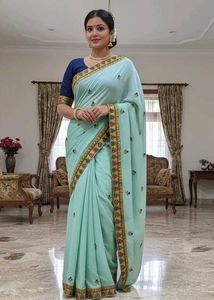 Elegant Embroidered Saree