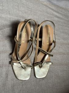 Gold Strappy Heels