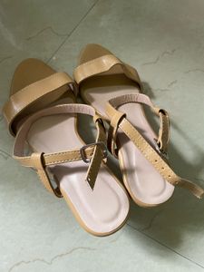 Tan Ankle Strap Heels