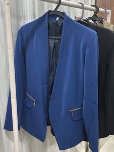Blue Blazer with Zippers