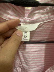 H&amp;M Striped Pink Shirt
