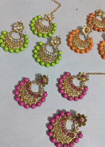 Earrings Mangtika Set Combo