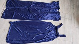 Blue Colour Nighty Two Piece Set