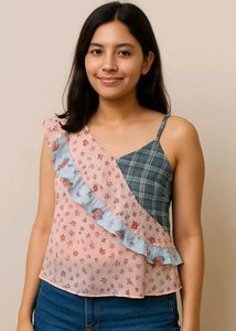 One Strap Frilly Top