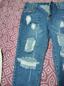 Distressed Denim Shorts